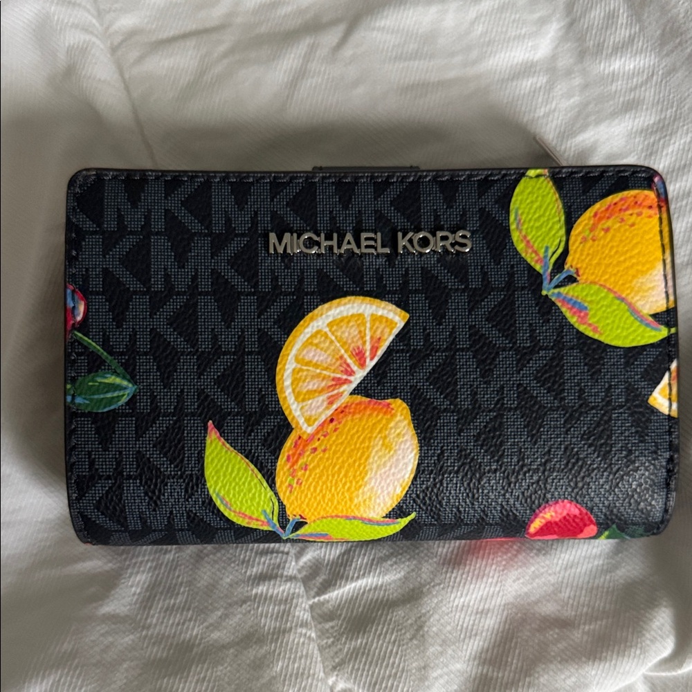 Michael Kors Black Lemon Print Wallet